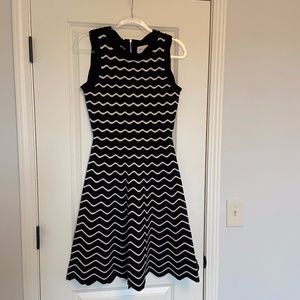 Milly Navy Blue and White Striped Dress